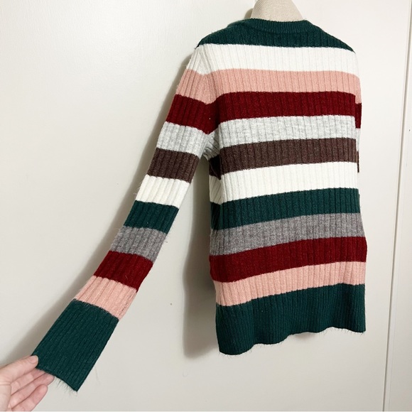 -Old Navy Striped Split Hem Crew Neck Sweater S - Picture 3 of 8